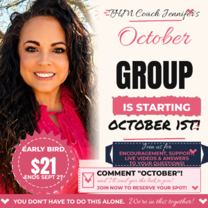 Jennifer Overstreet's October Trim Healthy Mama group coaching starts October 1 with early-bird enrollment for $21 through September 27.