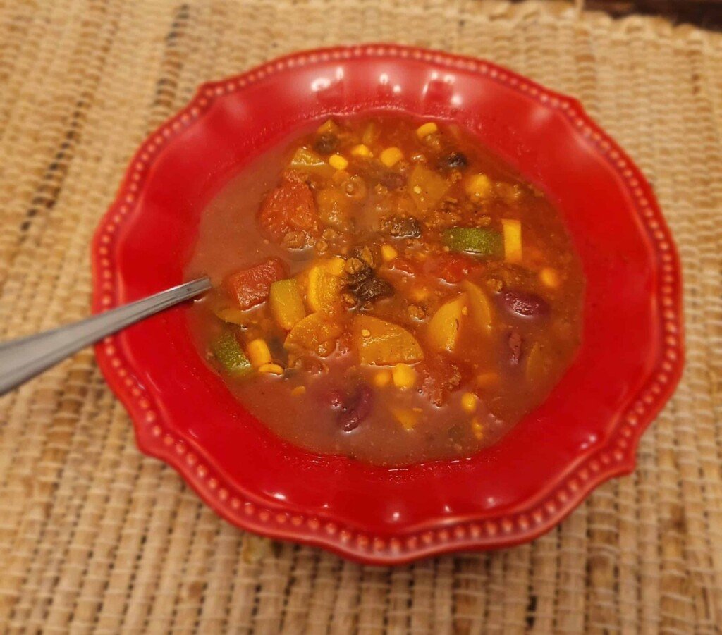 Trim Healthy Mama E Hamburger Veggie Soup