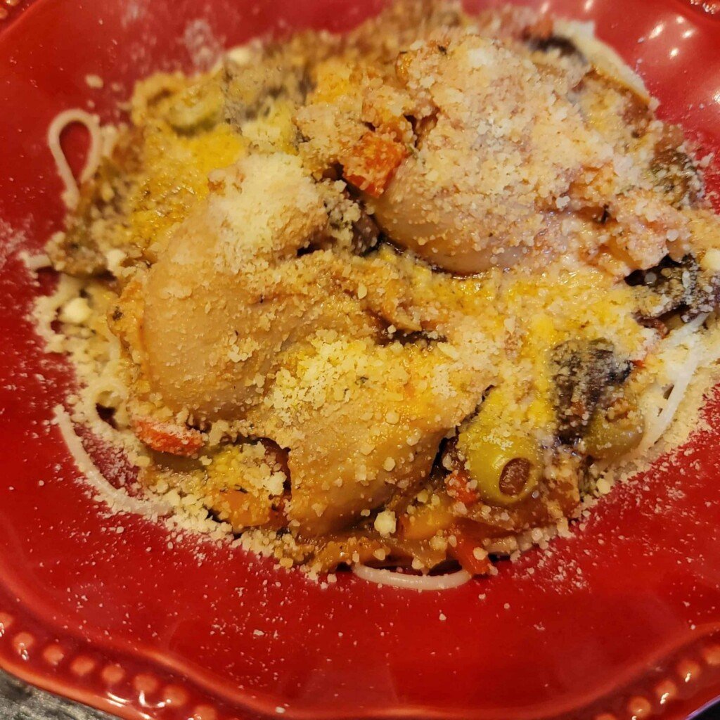 Low Carb Crockpot Chicken Cacciatore