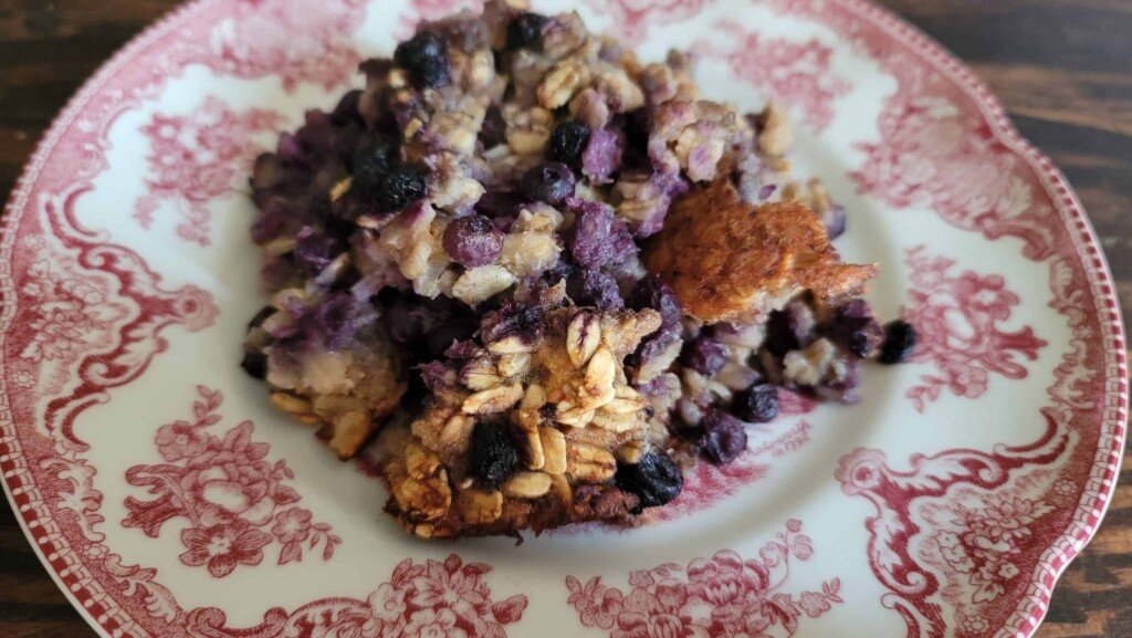 Trim Healthy Mama, Sugar Free Blueberry Baked Oatmeal
