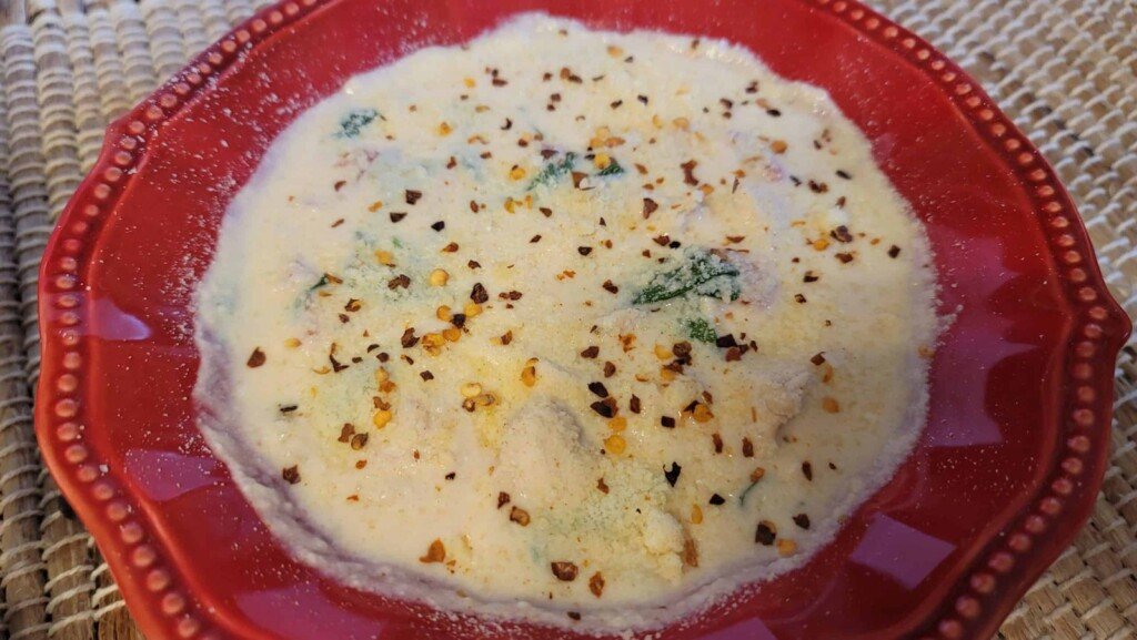 Low Carb, Creamy Chicken Alfredo Soup