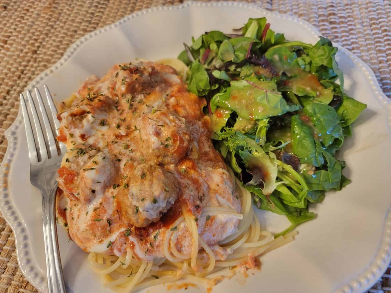 Super Easy and Cheesy Meatball Bake, Low Carb and Trim Healthy Mama S