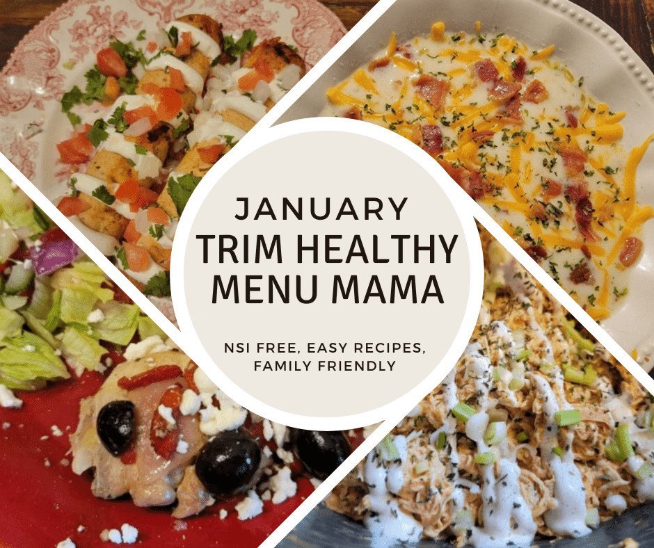 January NSI Family Friendly Trim Healthy Mama Dinner Menu