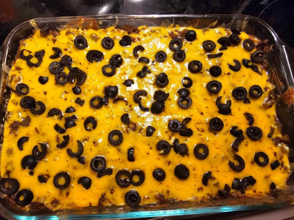 Easy Low Carb Mexican Beef and Rice Casserole- THM S
