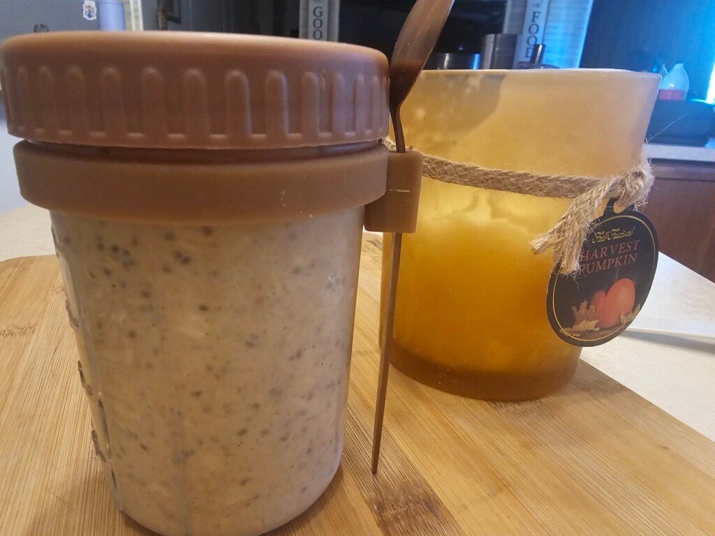 Protein Pumpkin Spice Overnight Oats- Sugar Free, Trim Healthy E