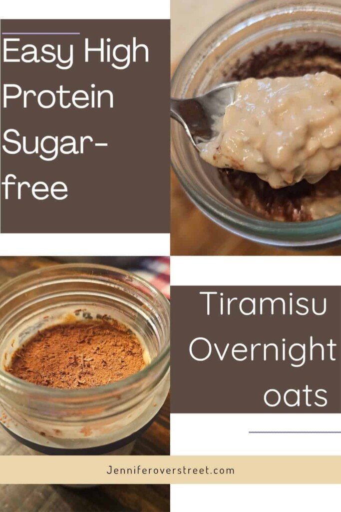 High Protein, Sugar-free Tiramisu Overnight Oats THM E