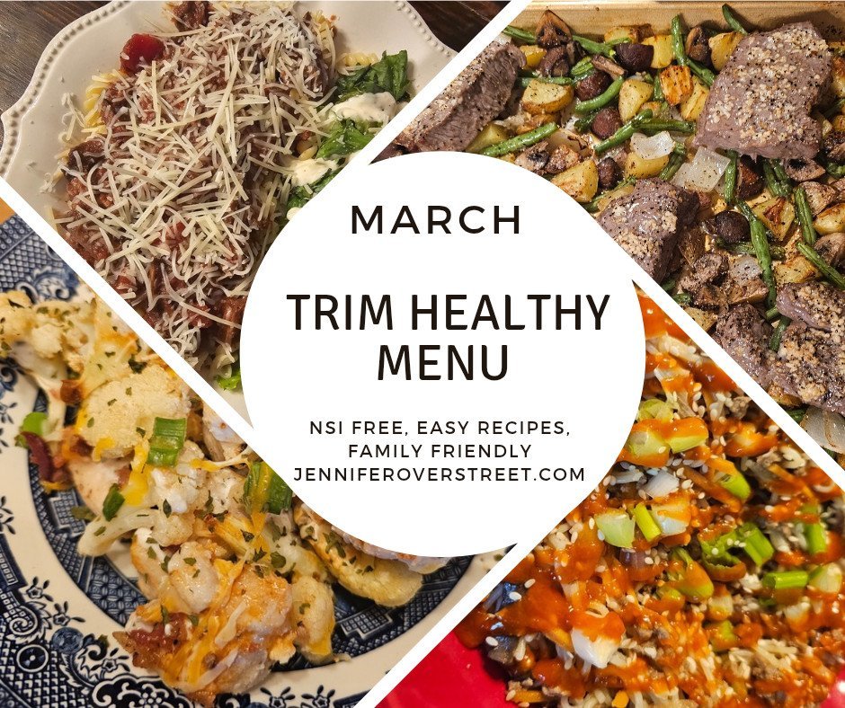 Trim Healthy Mama Menu for March