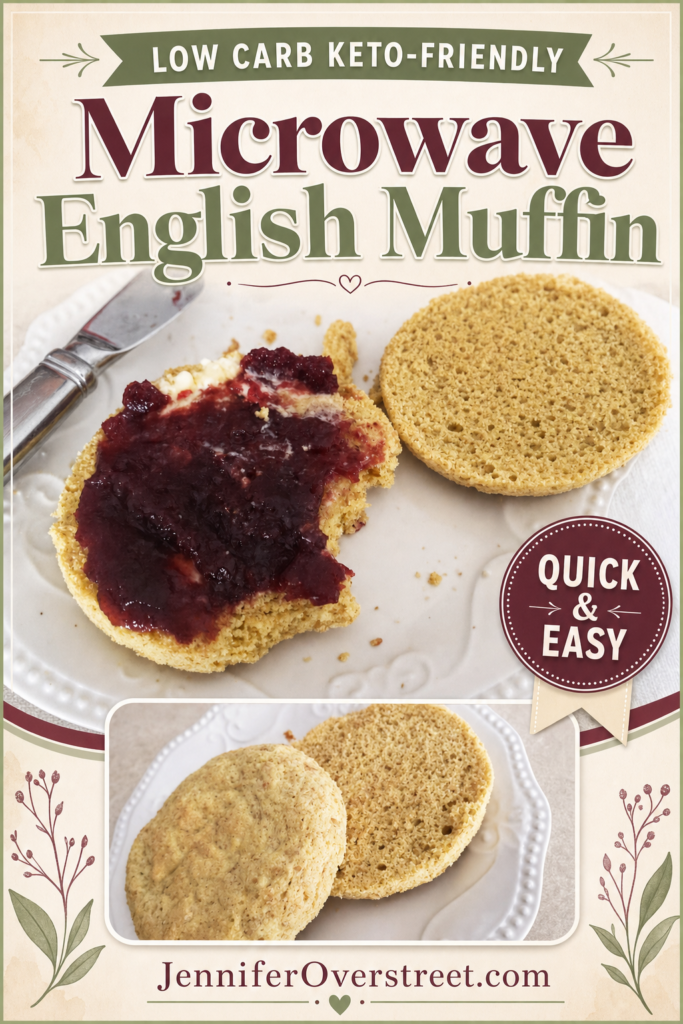 Low Carb, Keto Friendly Microwave English Muffin