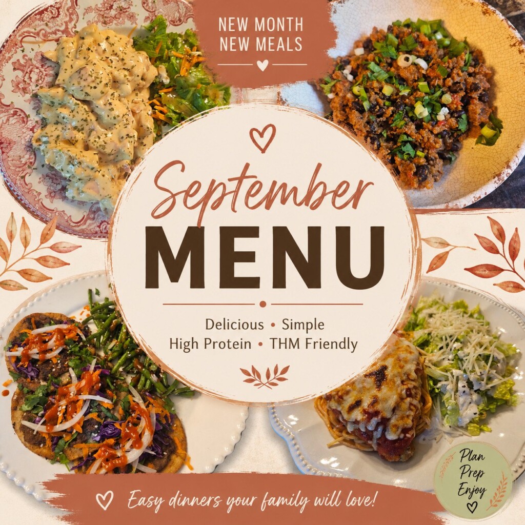 Jennifer’s Simplified September Dinner Menu