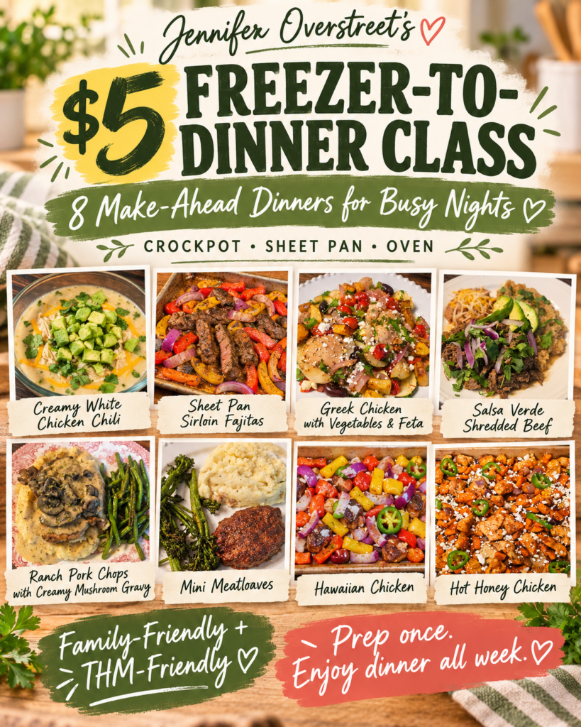 $5 Freezer-to-Dinner Class | 8 Easy Make-Ahead Meals